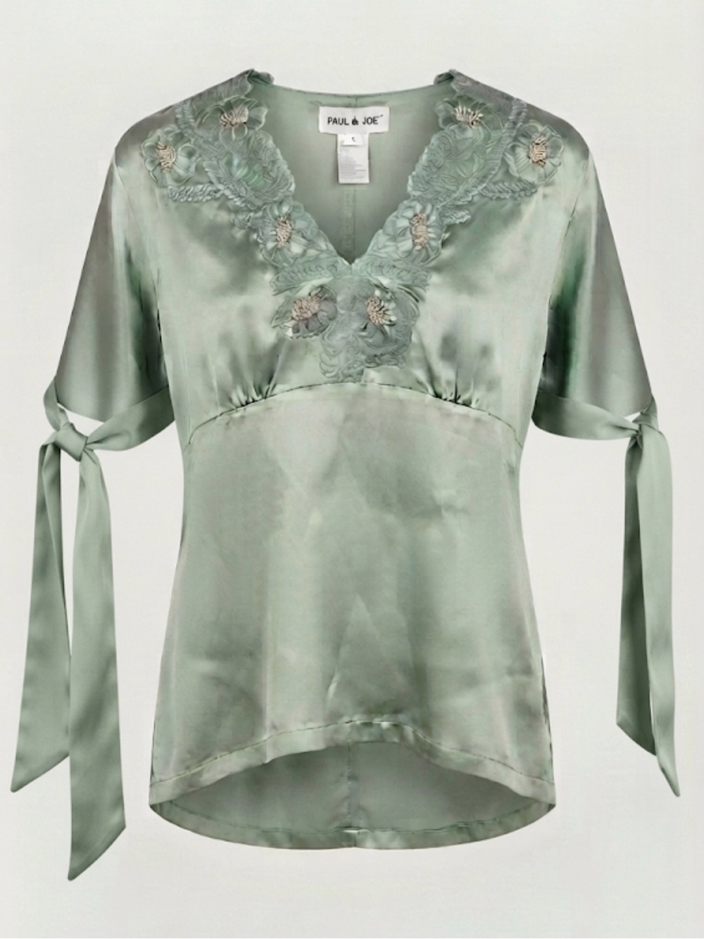 Vintage Paul & Joe NWT Madrigal Silk Blouse - Sage Green - Size 1 (Small)